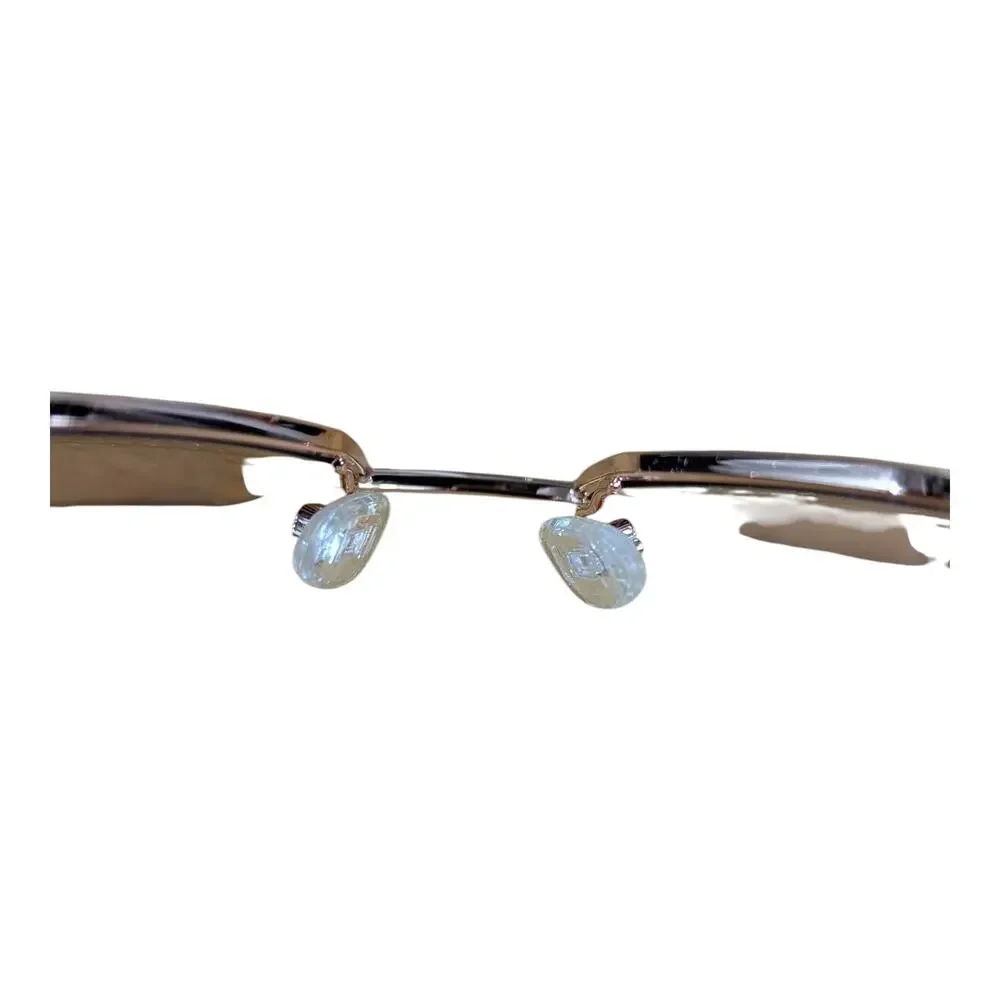 VonZipper Pearl Sunglasses Octagon Pink Silver Lens Gold Metal Womens